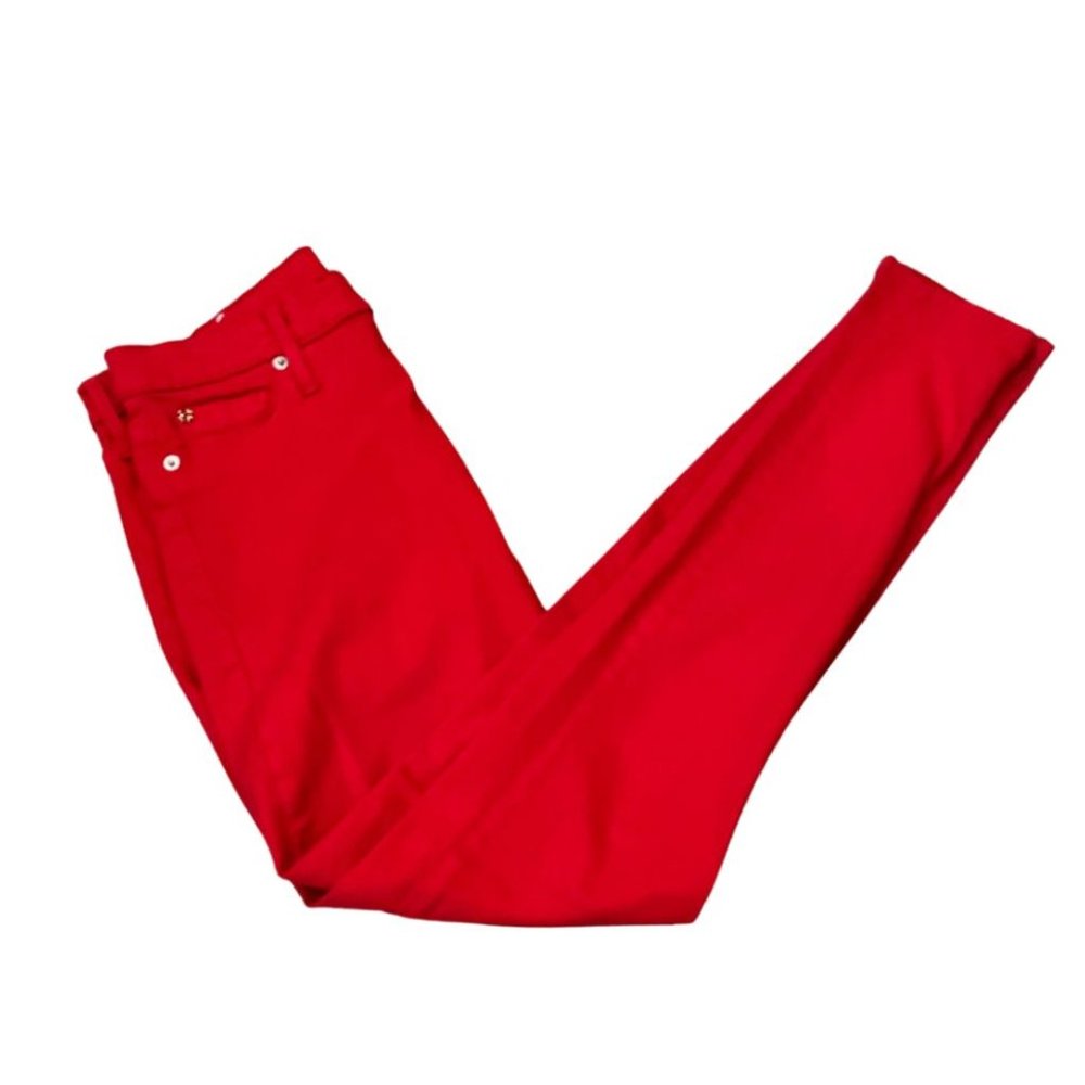 HUDSON red mid-rise Nico skinny jeans size 29 NWT